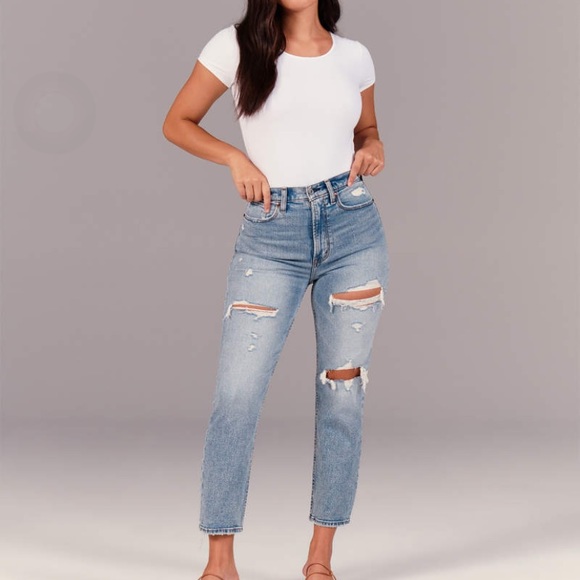 Abercrombie & Fitch Denim - Abercrombie & Fitch Ultra High Rise Straight Jeans